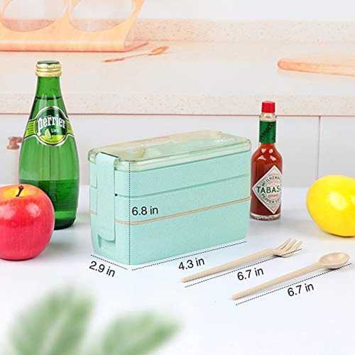 Imagen 4 de 5 de Ozazuco Bento Box Fiambrera Japonesa, Compartimento 3 En 1,