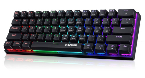 Teclado Porttil 60 % Mecnico Para Juegos, 60 % Con Cable Par