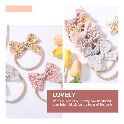 6 Diademas Con Forma De Lazo Para Bebés Y Niñas