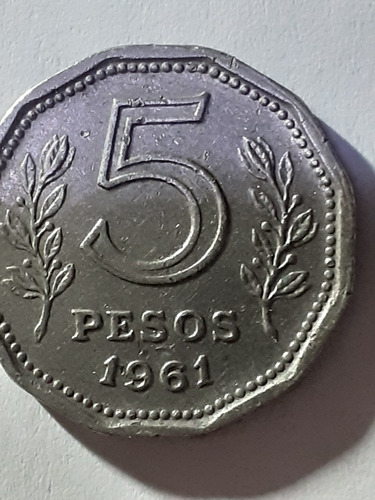 Moneda De 5 Pesos Del 1961- Imantada 