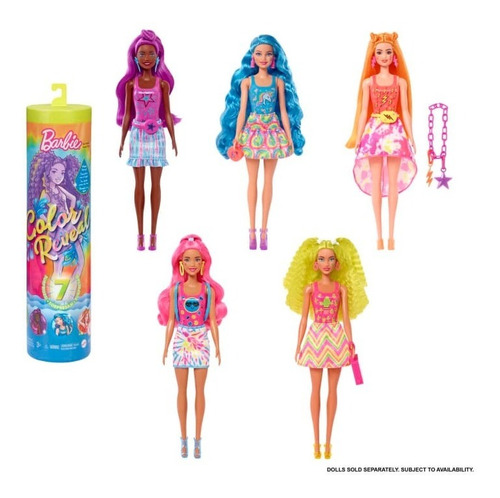 Muñeca Barbie Color Reveal Nuevo Modelo Neon Año 2023 Mattel