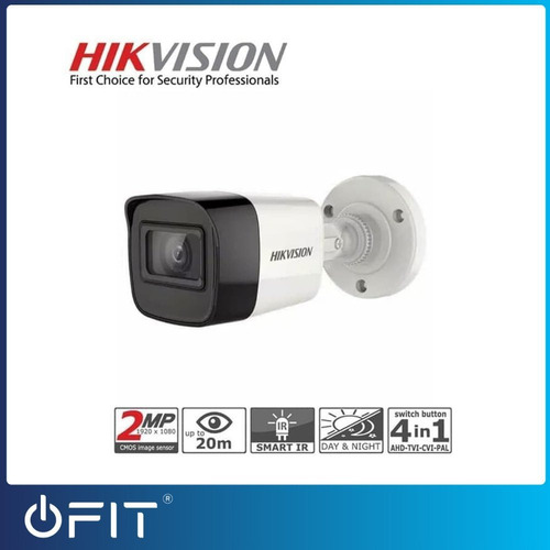 Imagen 4 de 4 de Cámara de seguridad Hikvision DS-2CE16D0T-IRPF Turbo HD con resolución de 2MP visión nocturna incluida blanca