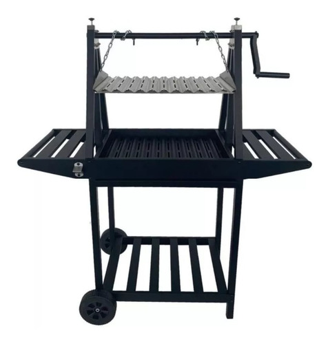 Asador Tipo Argentino, Parrilla De Carbon Ajustable