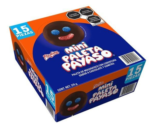 Mini Paleta Payaso Ricolino 15 Pzas Malvavisco Gomitas