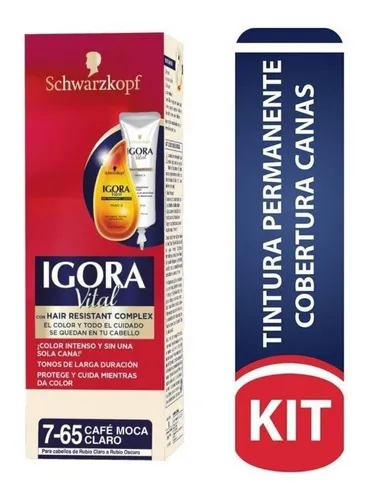 Tinte Igora Vital 7-65 Café Moca Claro - mL