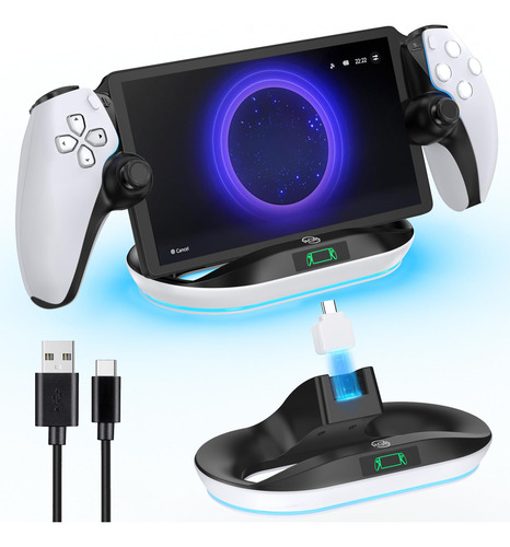 Soporte De Carga Para Ps Portal Remote Player Con Luz Led