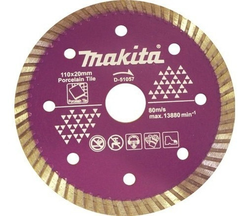 Disco Diamantado Turbo 110 Mm Porcelanato D-51057 Makita