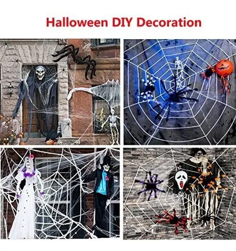 Juego De Telarañas Para Decoración De Halloween, 20 Pulgad