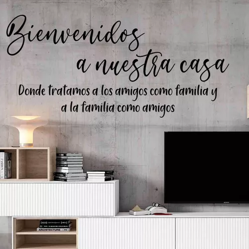 Vinilo Decorativo Frase Bienvenido a nuestro Hogar 2