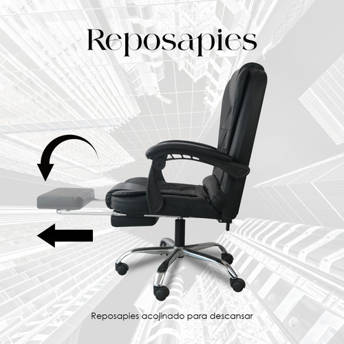 Silla De Escritorio Ejecutiva Ergonomica Todostore Con Reposapies Ajustable Útil Para Gamer O Trabajo
