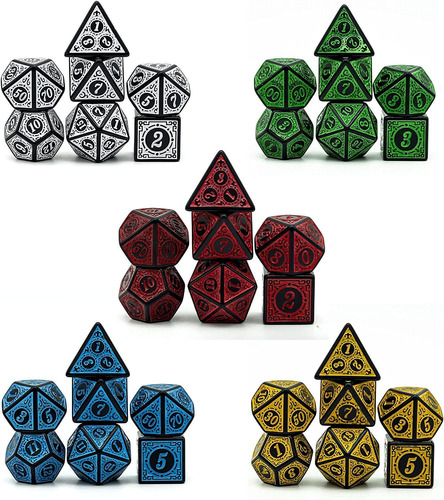 Dados Poludie , Para Juegos De Mesa De Rol, Set Q , 35 Pzs