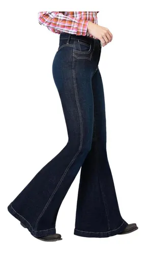 Pantal n Jeans Vaquero Trumpet Flare Wrangler Dama 867