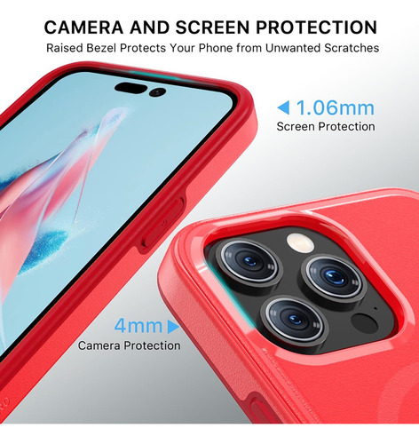 . Funda Mybat Fuse Con Magsafe Para iPhone 15 Pro - Roja