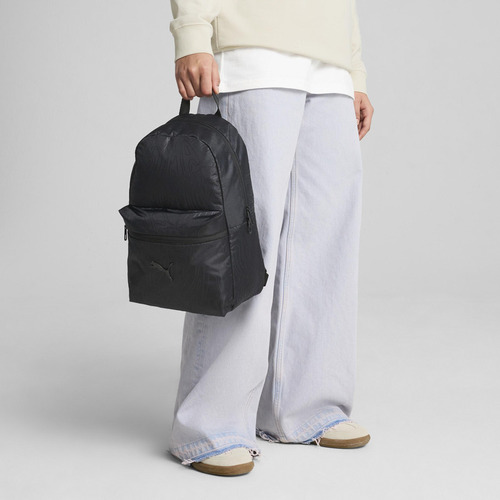 Mochila Puma Pop Small Backpack Negro Unisex Diseño de la tela Liso