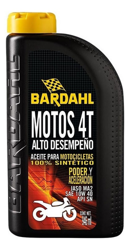 Aceite Multigrado Para Motor 4t 10w 40  Motos 946 Ml Bardahl
