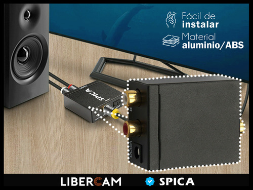 Convertidor De Audio Digital A Analogo Spica Crv-54 Tv Rca Negro