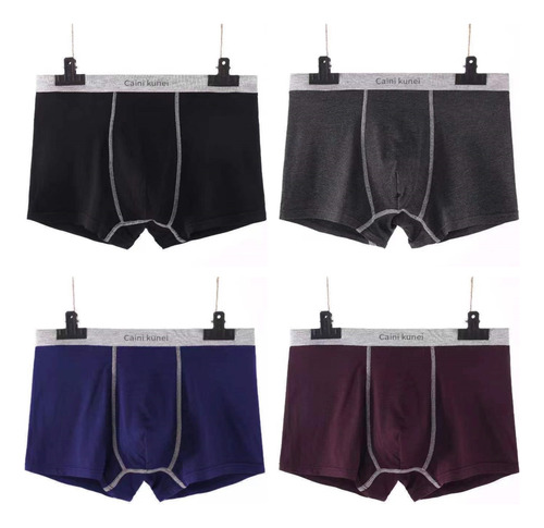 Calzoncillos Bóxer Modales For Hombre - Transpirable 4pcs