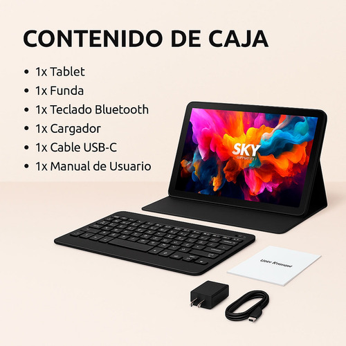 Tablet Lcd Elite T11 Pro Sky Funda + Octa Core 6 Gb Ram