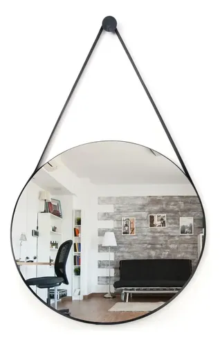 Espelho Adnet Redondo Para Banheiro Quarto Sala 30cm Moldura