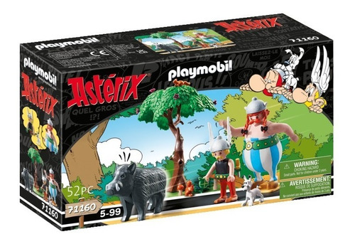 Figura Para Armar Playmobil Astérix La Caza Del Jabalí 52 Pc