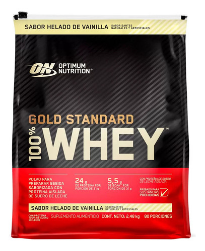 Gold Standard Whey Proteína Polvo De Helado Vainilla Msi