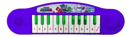 Piano Infantil Melodia Pjmasks Candide Cor Azul Voltagem 3 Pilhas AA