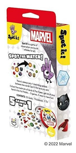 Imagen 5 de 5 de Zygomatic Spot It! Juego De Cartas Marvel Emojis (eco-bliste