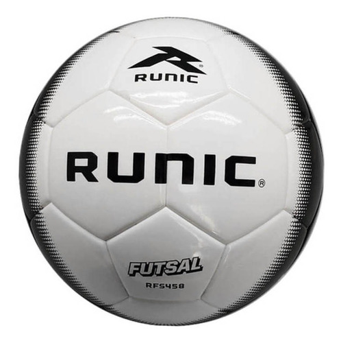 Balón Futsal Runic Rfs458 #4 Blanco Con Negro Y Rojo R99