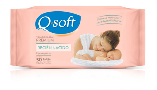 Toallitas húmedas Q-Soft Premium Recién Nacidos 50 u