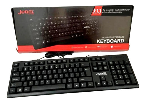 Teclado Jedel  Usb En Español !! Negro Cableado Nuevos