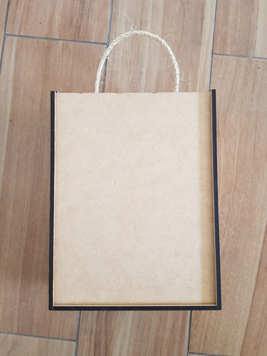 Caja Souvenir Regalo Mdf Con Mecate Y Viruta 30x15x15cm