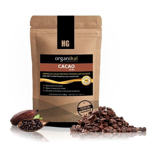 Organikal Superfoods Cacao Nibs X 50g