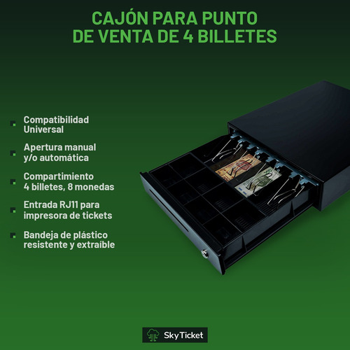 Kit Punto De Venta Impresora 80mm Cajón De Dinero + Software