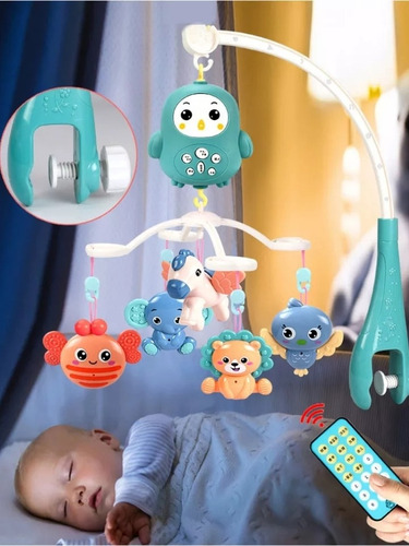 Móvil Musical Para Bebés Con Control Remoto Y Timer, Búho