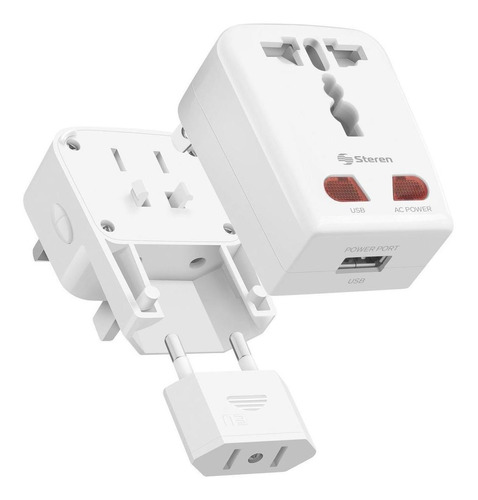 Adaptador Universal De Contactos Con Cargador Usb | 905-138