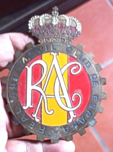 Antigua Insignia Emblema De Real Automovil Club De España