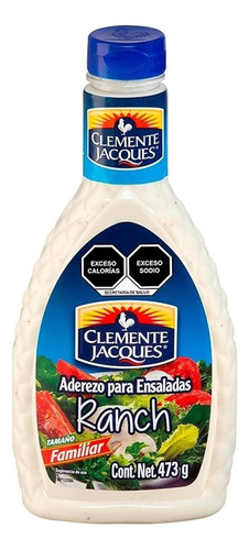 Nuevo Aderezo Para Ensaladas Clemente Jacques Ranch 473 G