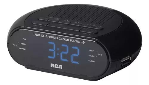 Radio reloj despertador Philco con alarma dual PAR1012BT-GR