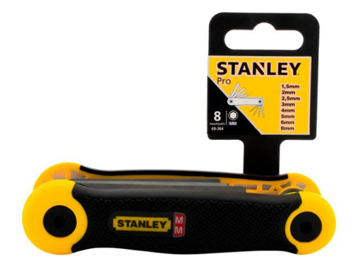 Stanley 69-264, Juego De Llaves Hexagonales Largas Con Punta