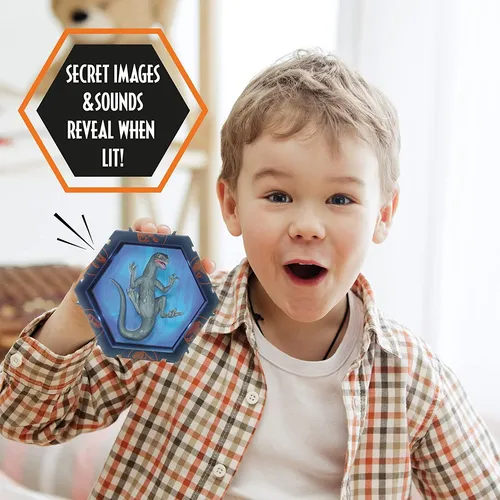 Figura Iluminada Con Sonidos Del Rugido Del Velociraptor Azu