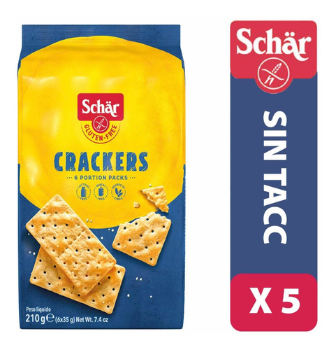 Galletitas Crackers Marca Schär Caja Cerrada X 5 Unidades