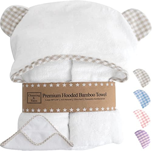 Premium Organic Baby Bath Towel And Washcloth Set - Soft Bab