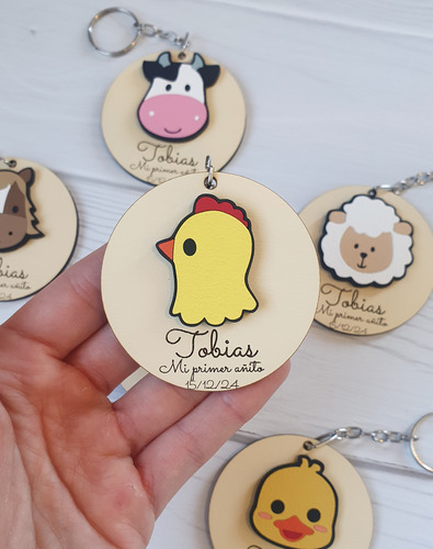 Souvenir Personalizado Iman Llavero Animales Granja X15