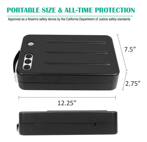 Jolitac Pistol Gun Safe Box Sensing Card Unlock, Portable Ha