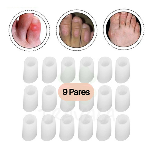 Imagem 3 de 9 de Corretor Pés Anti-calo Bolha Dedos Pé Silicone Pé Joanete