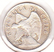 Cinco Centavos 1919 0.45 Plata