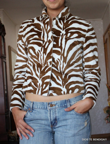 Chaqueta Gamuza Animal Print T Xs/s