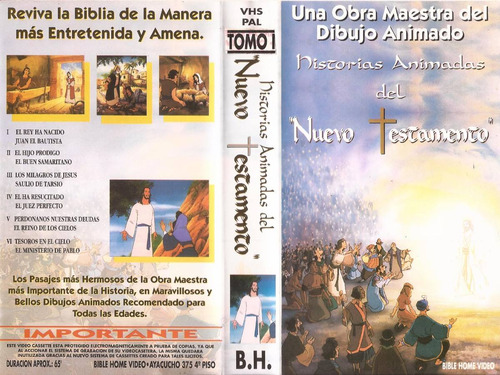 Historias Animadas Del Nuevo Testamento Vhs Dibujos