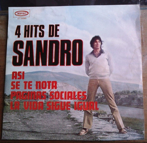 Sandro 4 Hits Acetato Ep 7 Pulgadas Rarisimo 1971  Fn4