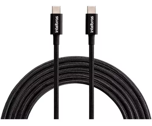 Cabo Usb Tipo C Para Tipo C 1.5m Nylon Eucc15np - Preto